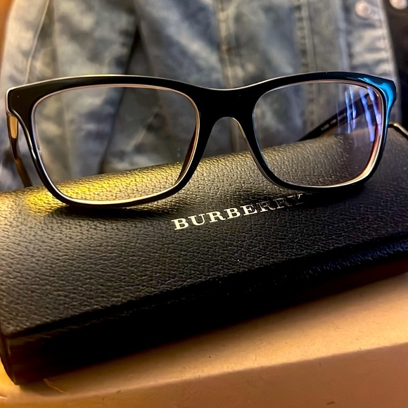SOLD- BURBERRY Eyeglasses Check Multilayer Black with Original Case Nwt - Picture 7 of 16